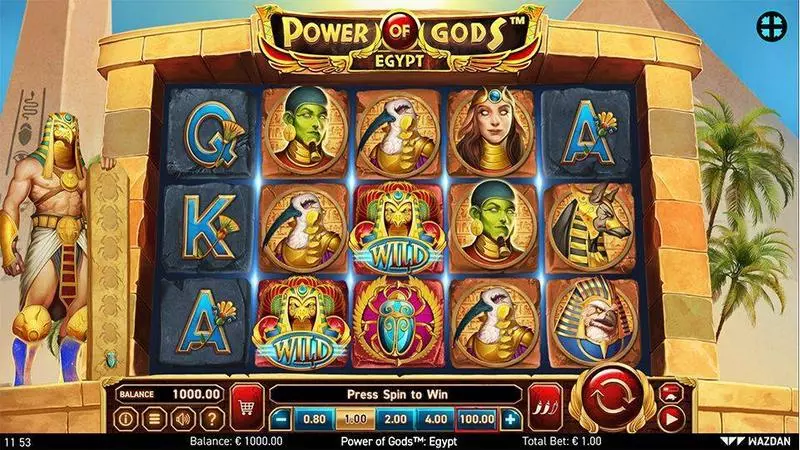 Power of Gods: Egypt Wazdan Slots - Main Screen Reels