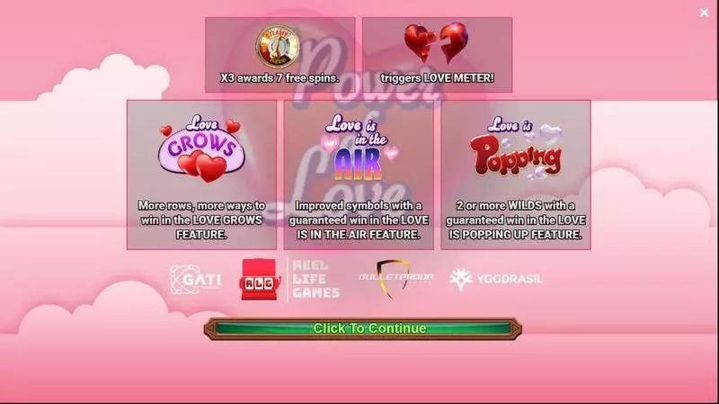 Power of Love Reel Life Games Slots - Info and Rules
