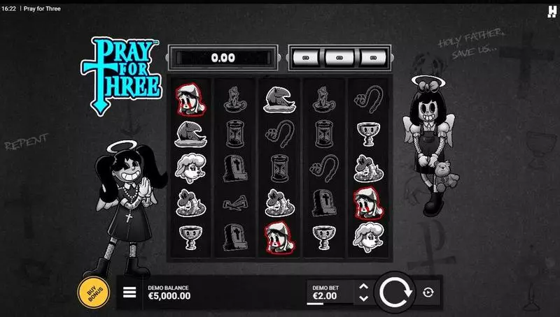 Pray for Free Hacksaw Gaming Slots - Main Screen Reels