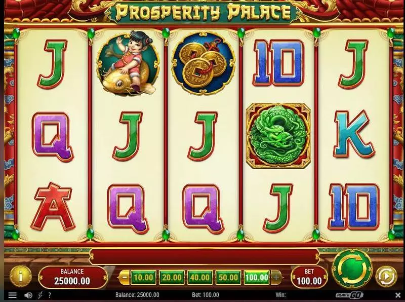 Prosperity Palace Play'n GO Slots - Main Screen Reels