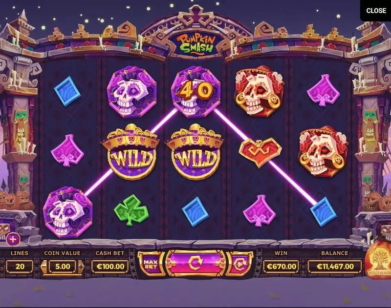 Pumpkin Smash Yggdrasil Slots - Winning Screenshot