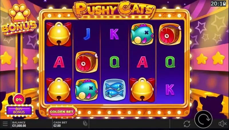 Pushy Cats Yggdrasil Slots - Main Screen Reels