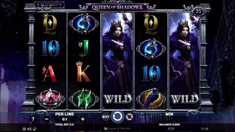 Queen Of Shadows Spinomenal Slots - Main Screen Reels