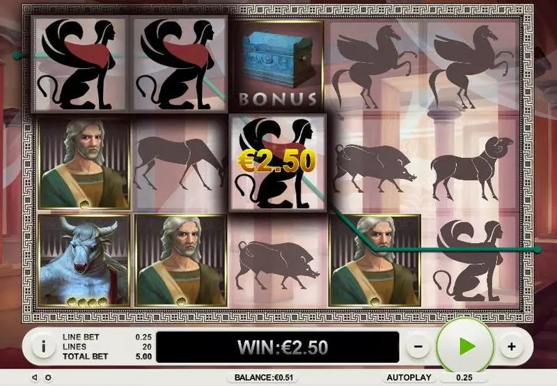 Quest For The Minotaur Topgame Slots - Main Screen Reels