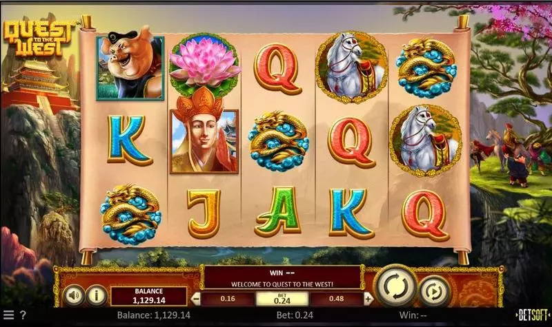Quest to the West BetSoft Slots - Main Screen Reels