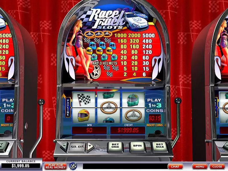 Race Track PlayTech Slots - Main Screen Reels