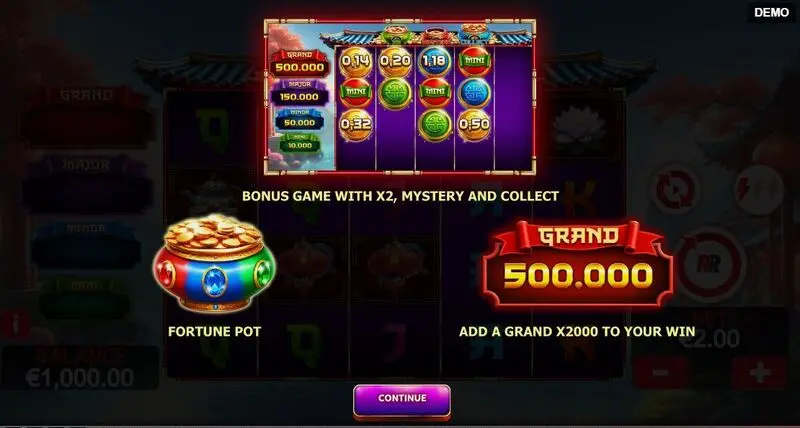 Rake it in Pots of Gold Red Rake Gaming Slots - Introduction Screen