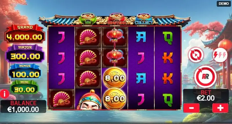 Rake it in Pots of Gold Red Rake Gaming Slots - Main Screen Reels