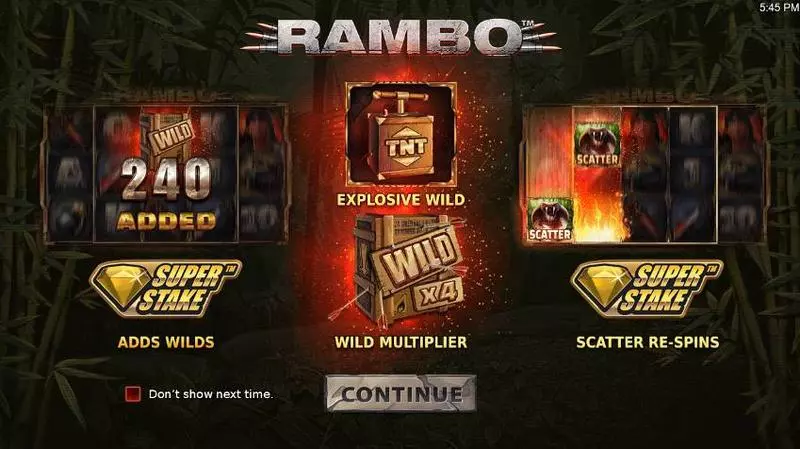 Rambo StakeLogic Slots - Info and Rules