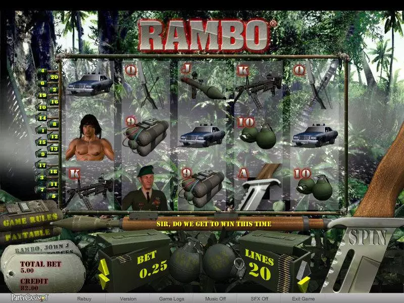 Rambo bwin.party Slots - Main Screen Reels
