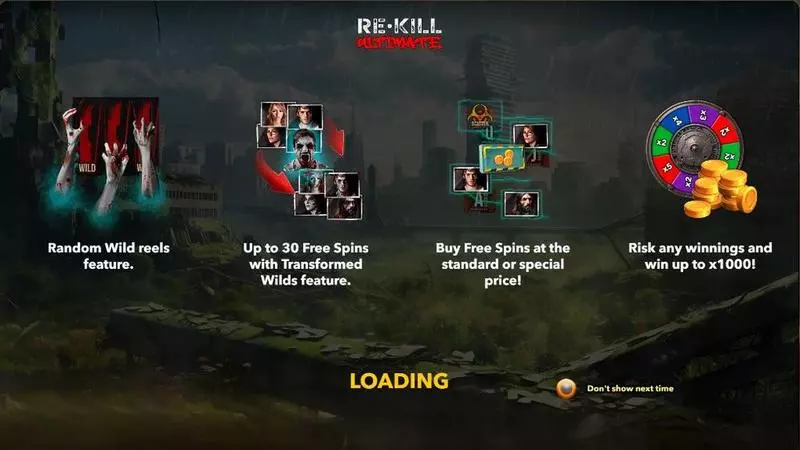 Re Kill Ultimate Mascot Gaming Slots - Introduction Screen