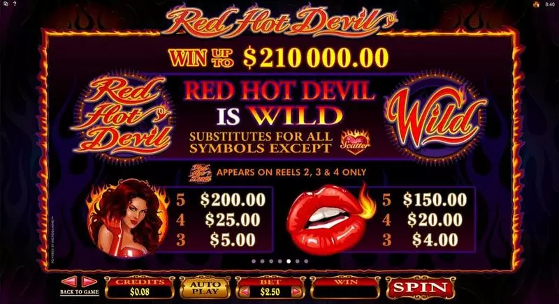 Red Hot Devil Microgaming Slots - Info and Rules