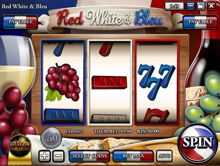 Red White & Blue Rival Slots - Main Screen Reels