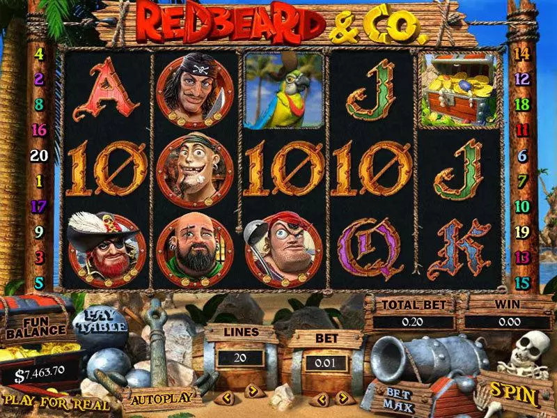 Redbeard and Co Topgame Slots - Main Screen Reels