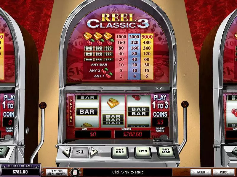 Reel Classic 3 Classic PlayTech Slots - Main Screen Reels