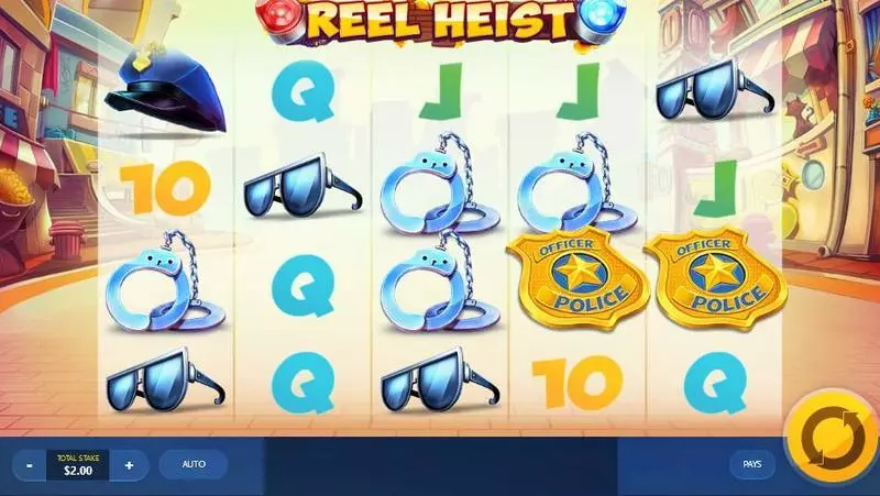 Reel Heist Red Tiger Gaming Slots - Main Screen Reels
