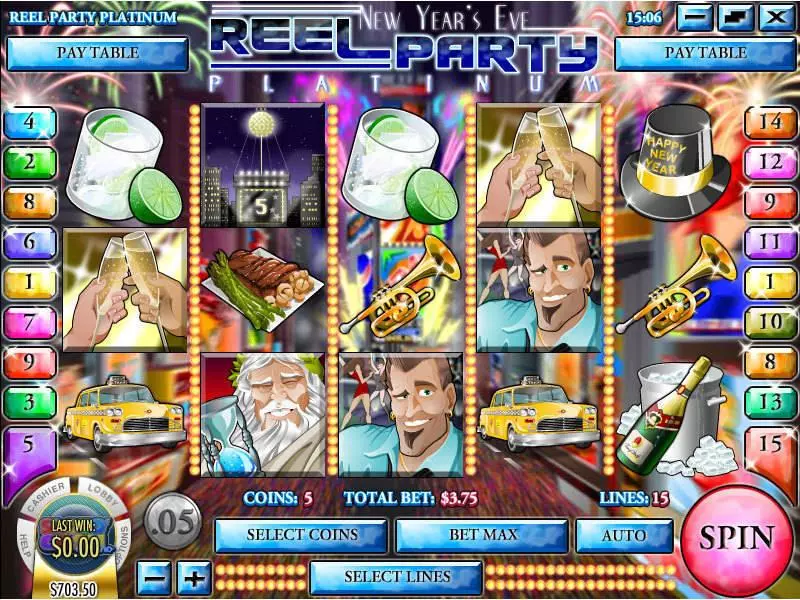 Reel Party Platinum Rival Slots - Main Screen Reels