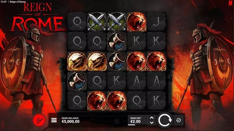 Reign of Rome Hacksaw Gaming Slots - Main Screen Reels