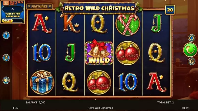 Retro Wild Christmas Spinomenal Slots - Main Screen Reels