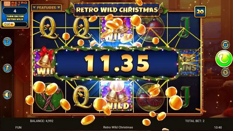 Retro Wild Christmas Spinomenal Slots - Winning Screenshot