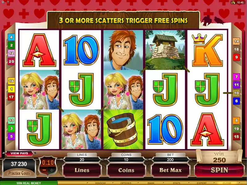 Rhyming Reels - Jack and Jill Microgaming Slots - Main Screen Reels