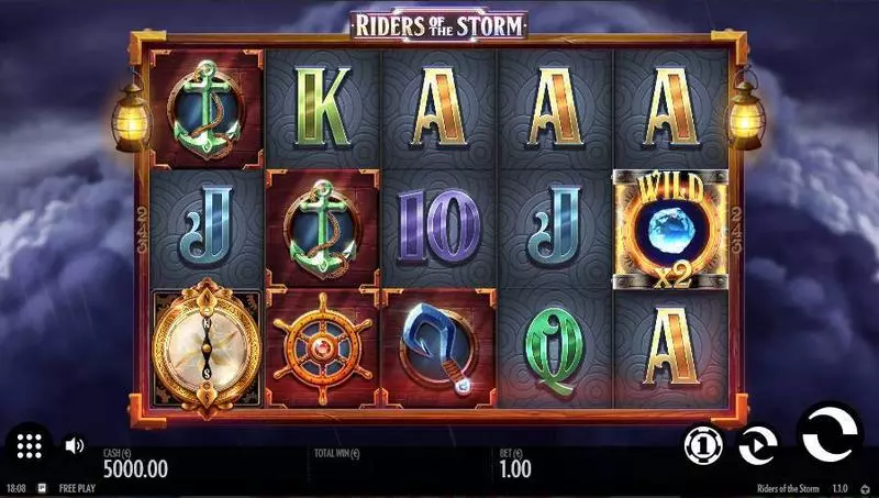 Riders of the Storm Thunderkick Slots - Main Screen Reels