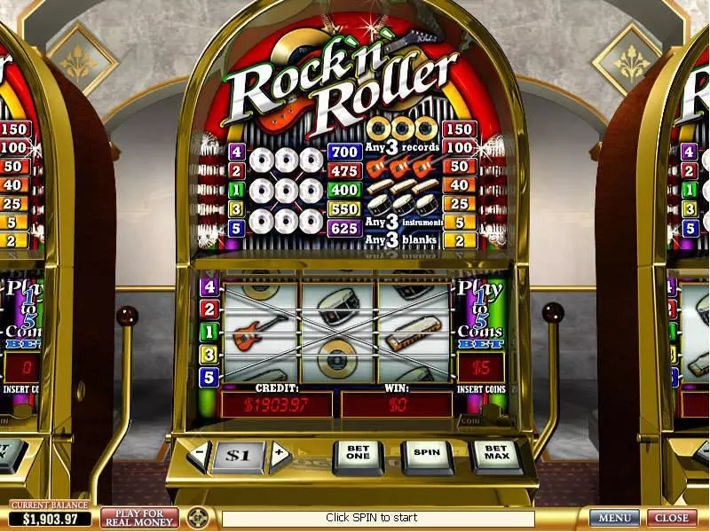 Rock'n'Roller PlayTech Slots - Main Screen Reels