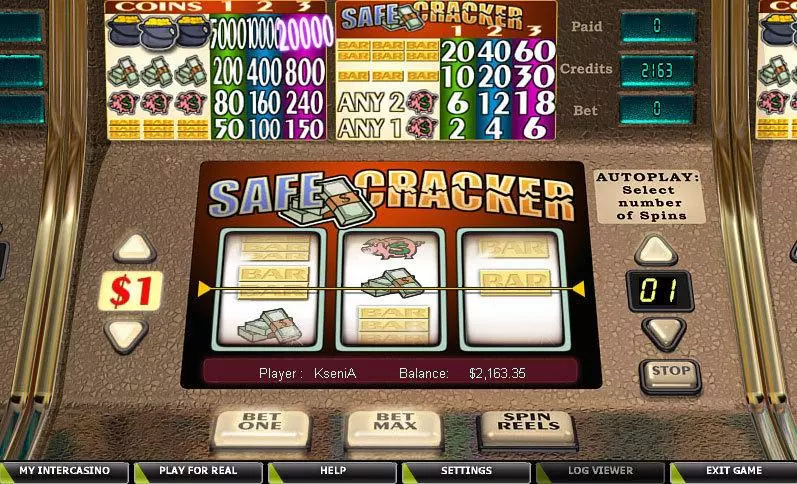 Safe Cracker CryptoLogic Slots - Main Screen Reels