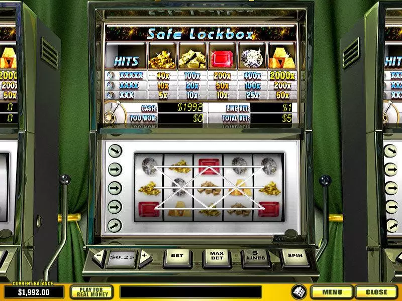 Safe Lockbox PlayTech Slots - Main Screen Reels
