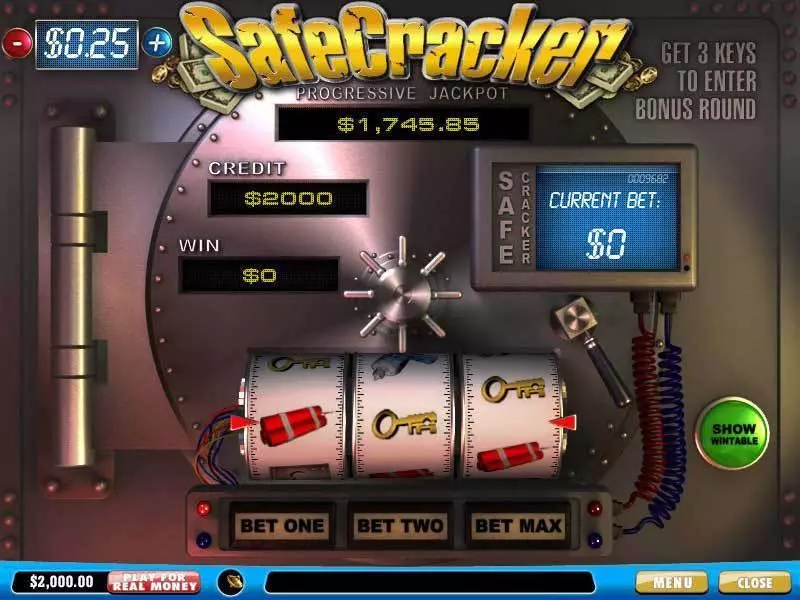 SafeCracker PlayTech Slots - Main Screen Reels