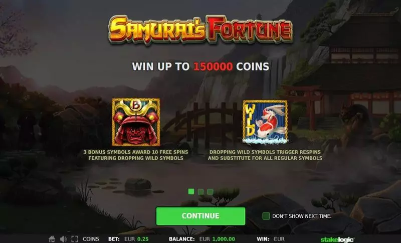 Samurai’s Fortune StakeLogic Slots - Info and Rules