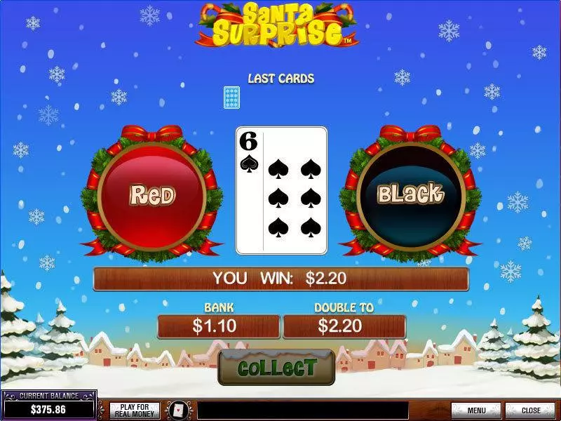 Santa Surprize PlayTech Slots - Gamble Screen