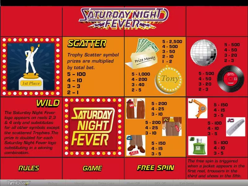 Saturday Night Fever bwin.party Slots - Info and Rules
