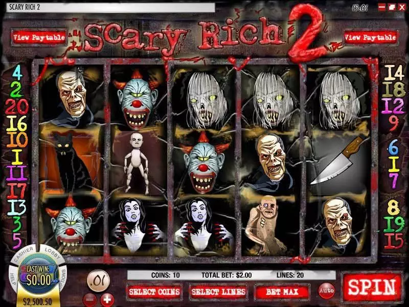 Scary Rich 2 Rival Slots - Main Screen Reels