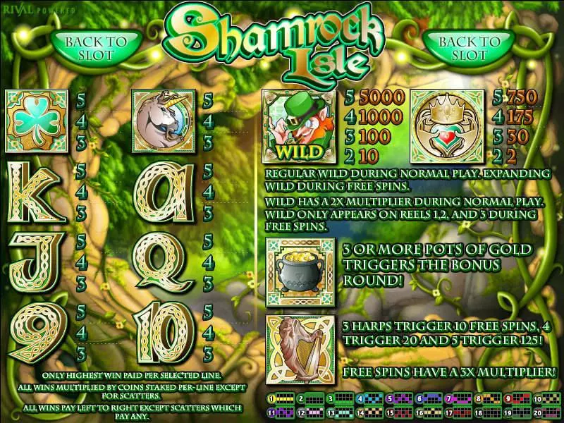 Shamrock Isle Rival Slots - Info and Rules
