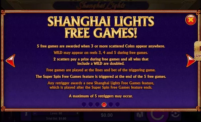 Shanghai Lights RTG Slots - Free Spins Feature