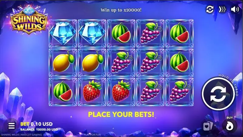 Shining Wilds Mascot Gaming Slots - Main Screen Reels