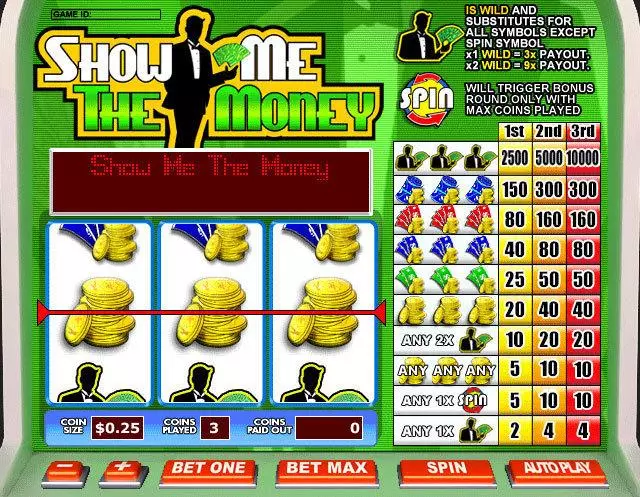 Show Me The Money Leap Frog Slots - Main Screen Reels