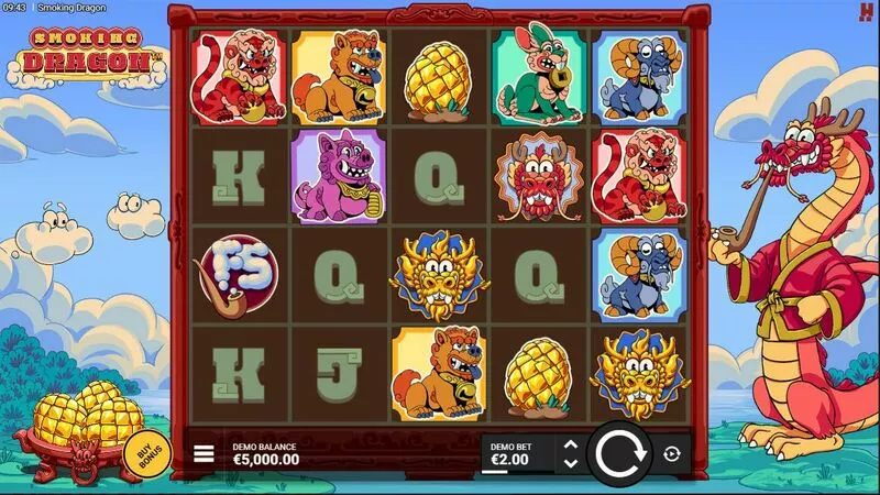 Smoking Dragon Hacksaw Gaming Slots - Main Screen Reels