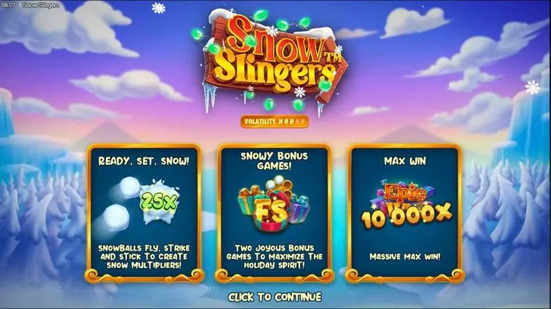 Snow Slinger Hacksaw Gaming Slots - Info and Rules