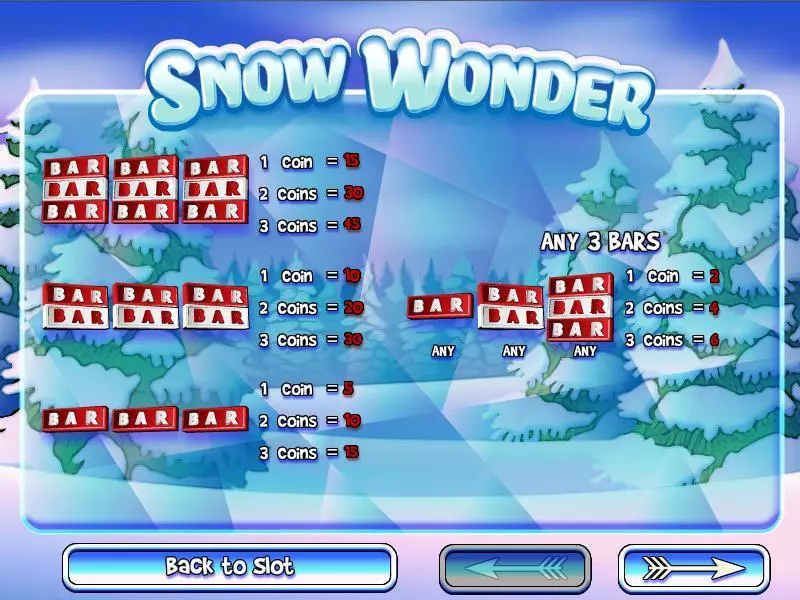 Snow Wonder Rival Slots - Info and Rules