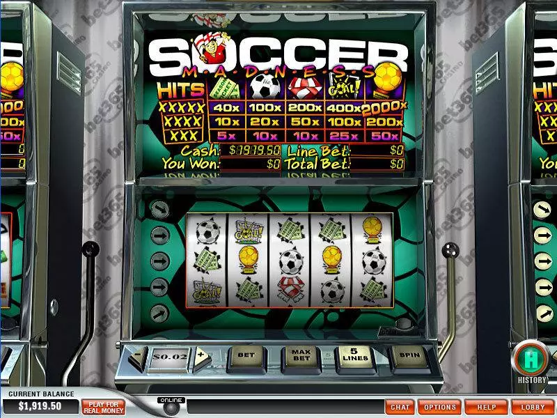 Soccer Madness PlayTech Slots - Main Screen Reels