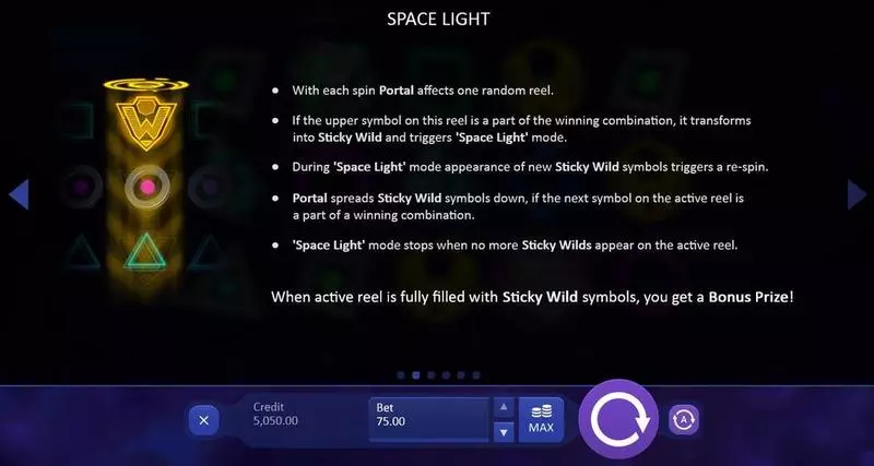 Space Lights Playson Slots - Info and Rules