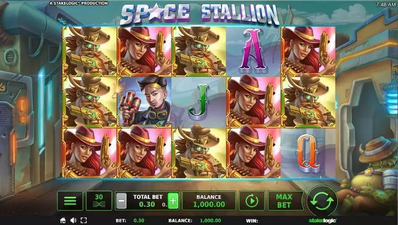 Space Stallion StakeLogic Slots - Main Screen Reels