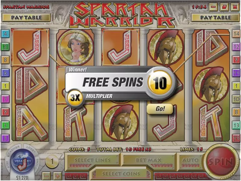 Spartan Warrior Rival Slots - Bonus 1