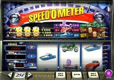 Speed'o'Meter PlayTech Slots - Main Screen Reels
