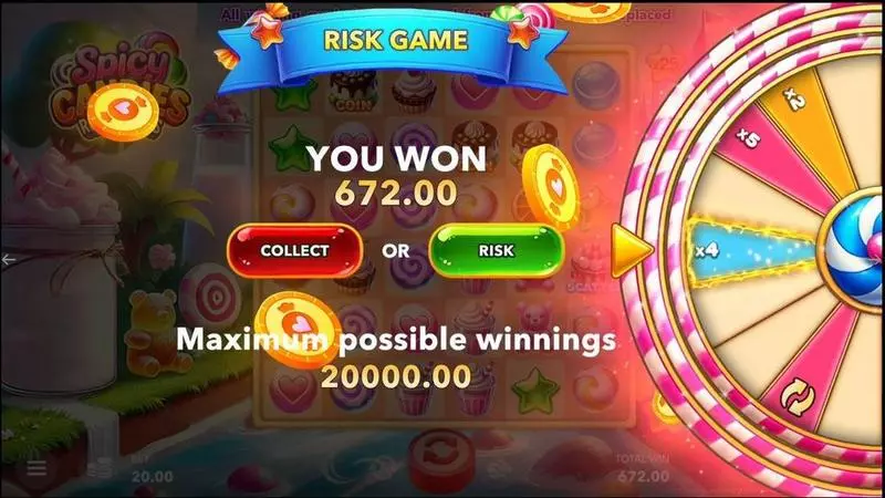 Spicy Candies. Rockblocks Mascot Gaming Slots - Introduction Screen