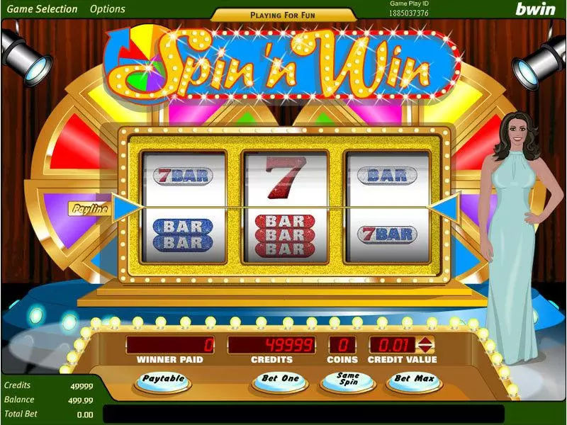 Spin 'N' Win Amaya Slots - Main Screen Reels