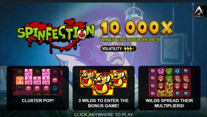 Spinfection AvatarUX Slots - Introduction Screen