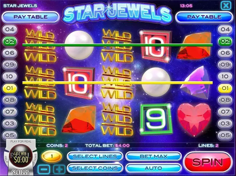Star Jewels Rival Slots - Main Screen Reels